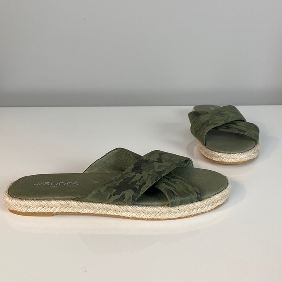 J Slides Olive Camo Slide Sandals - Picture 1 of 15